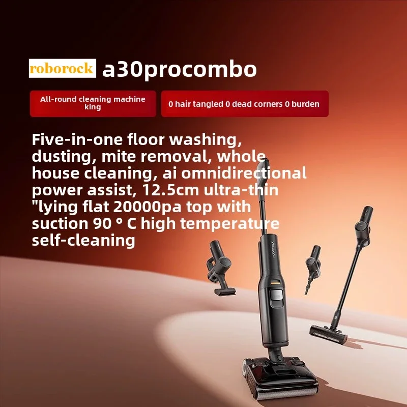 【New product】Roborock 0 wrapped lying flat washing machine A30ProCombo Five-in-one suction and drag all-in-one machine WD5M6A