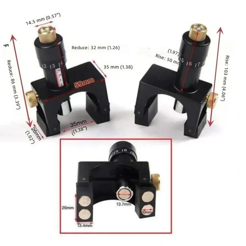 Woodworking Magnetic Planer Blade Setting Jig Adjustable Jointer Knife Height Setter Gauge Vernier Tool for Wood Planer Huepar