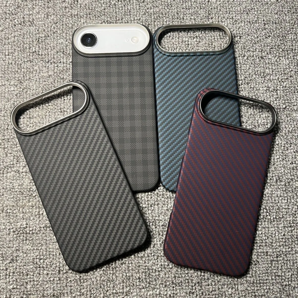 Businesss Case for Apple iPhone 17 Air Ultra-thin Kevlar Aramid Carbon Fiber Magnetic Hard Shell Protective Cover for iPhone Air
