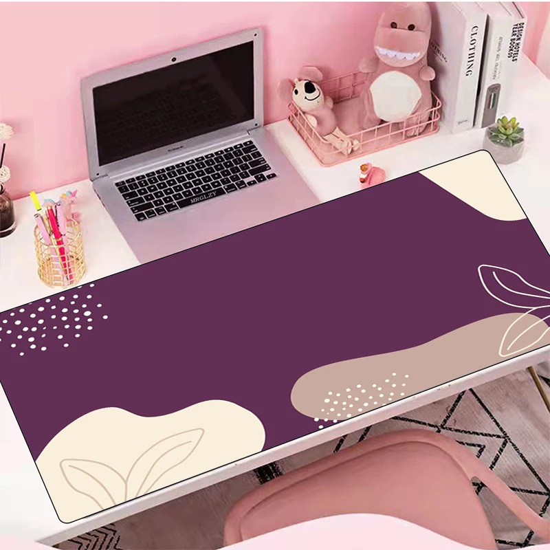 Mauspad Linie Typ Gestreifte Blume Gaming Mauspads Pad für Computermaus 90x40 Schreibtischunterlage Mauspad Unternehmen rosa Deskaccessories