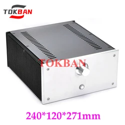 Tokban Audio 2412B 240*120*271mm Aluminium Class A Power Amplifier Chassis Enclosure for 1969 PASS AM QUAD405 DIy Case Shell