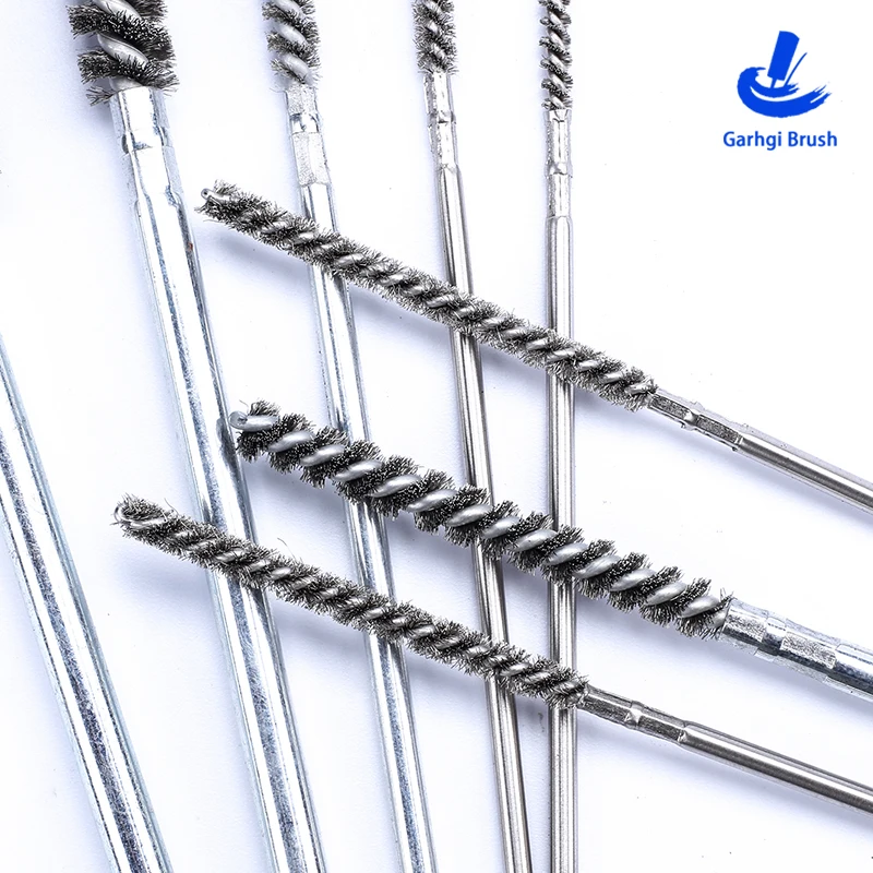 Escovas de broca diy 50x150mm escova de tubo de fio de aço inoxidável para diâmetro interno rebarbação polimento limpeza remoção de ferrugem