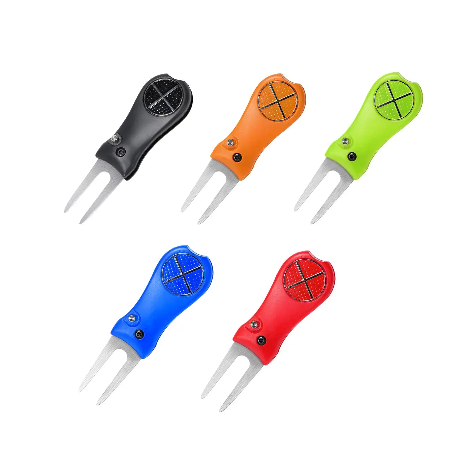 Golf Divot Tool Folded Marker Lawn Repair Prong for Gifts Exercise Equipment