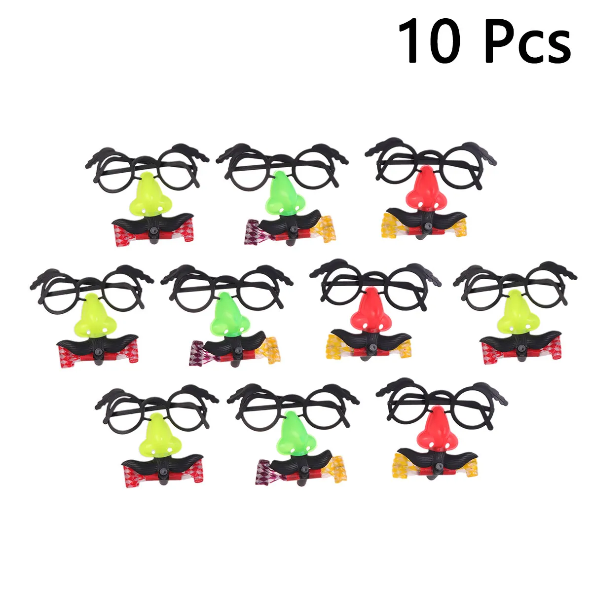 

10Pcs Big Nose Glasses Funny Blowing Dragon Whistles Cartoon Blowout Party Supplies Christmas Halloween Festival Cheer