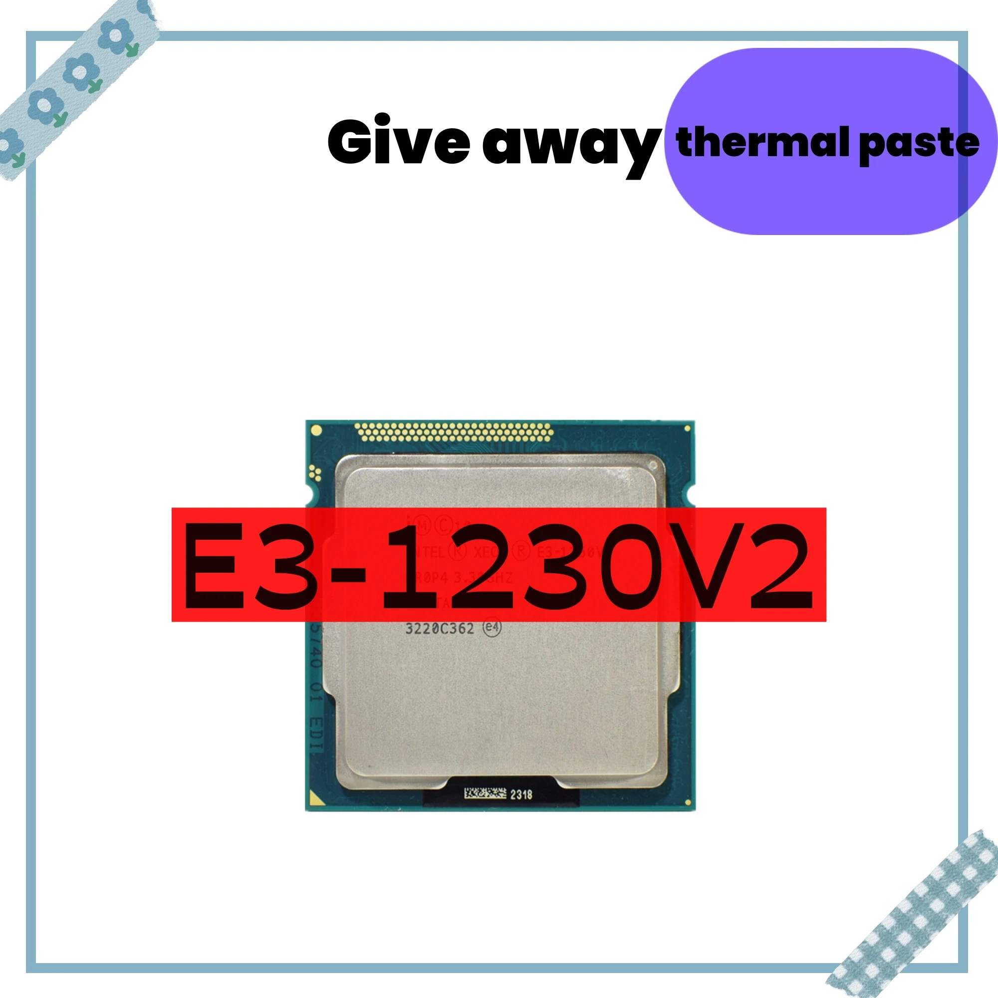 Xeon E3-1230 v2 E3 1230v2 E3 1230 v2 Processador CPU Quad-Core 3,3 GHz 8M 69W LGA 1155