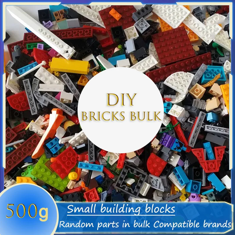 1KG Random DIY Building Blocks Sets City Creative Bricks Bulk Compatible All Brands Classic Educational Assemble Toys Xmas Gifts