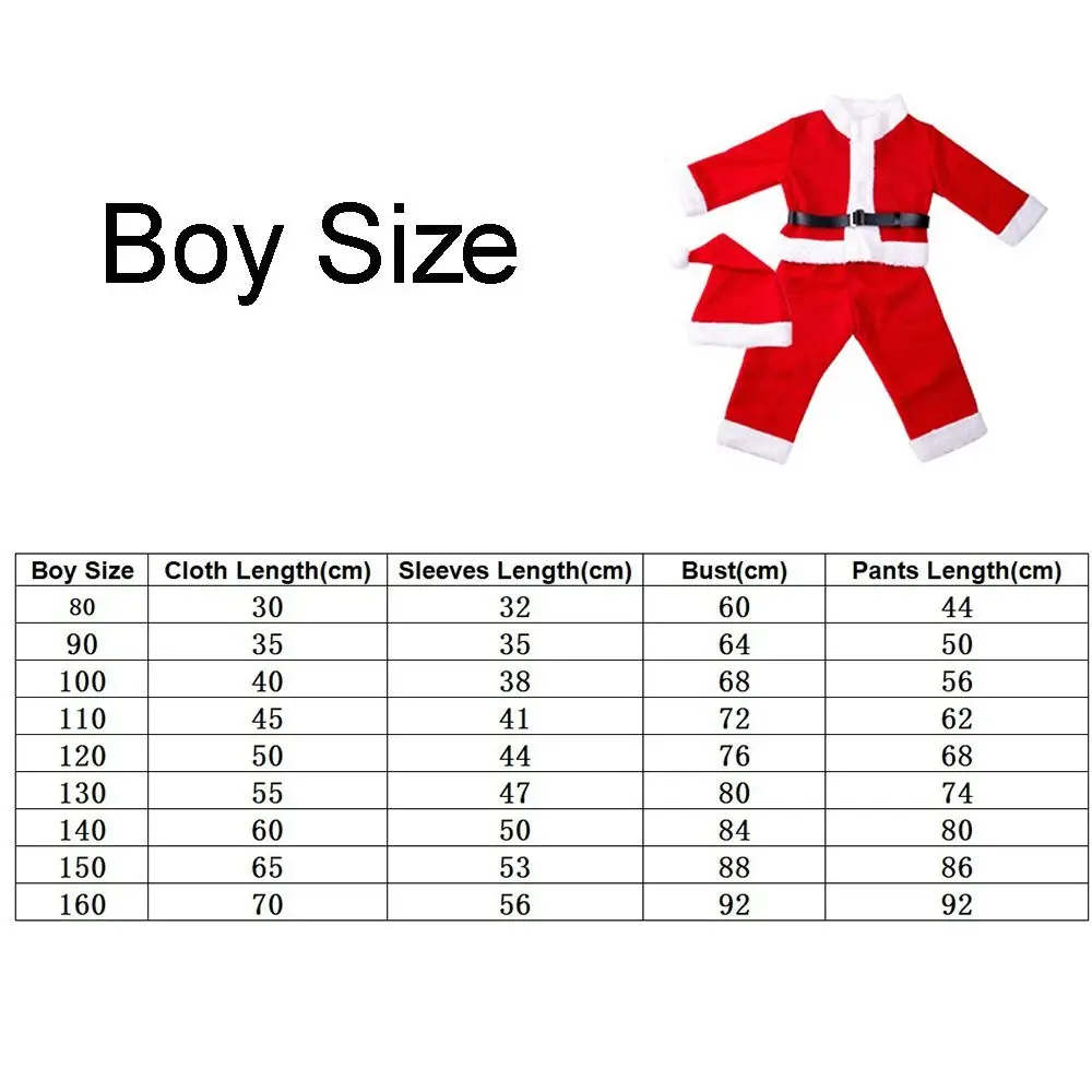 ملابس الأطفال الصغار لأداء المسرح فستان أحمر مجموعة زي عيد الميلاد مع قبعة سانتا كلوز زي حفلة تنكرية من القماش