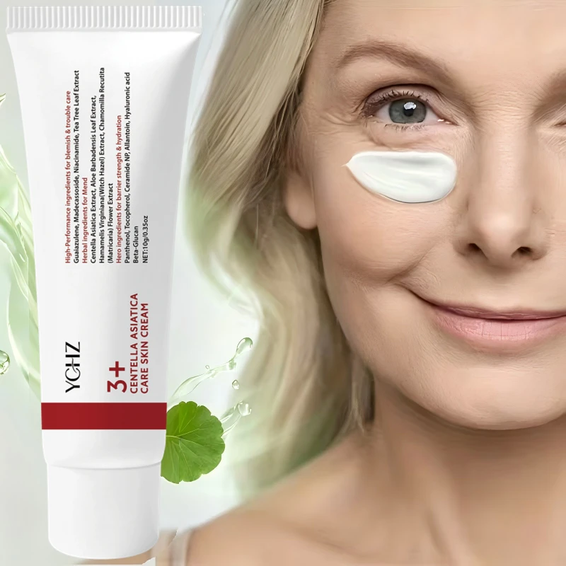 Centella Asiatica Moisturizing Cream, a Face Cream Containing Hyaluronic Acid, Vitamin E, and Niacinamide, That Tightens and Lifts Sagging Skin, Brightens Complexion, and Enhances Elasticity, Suitable for All Light Skin Tones.