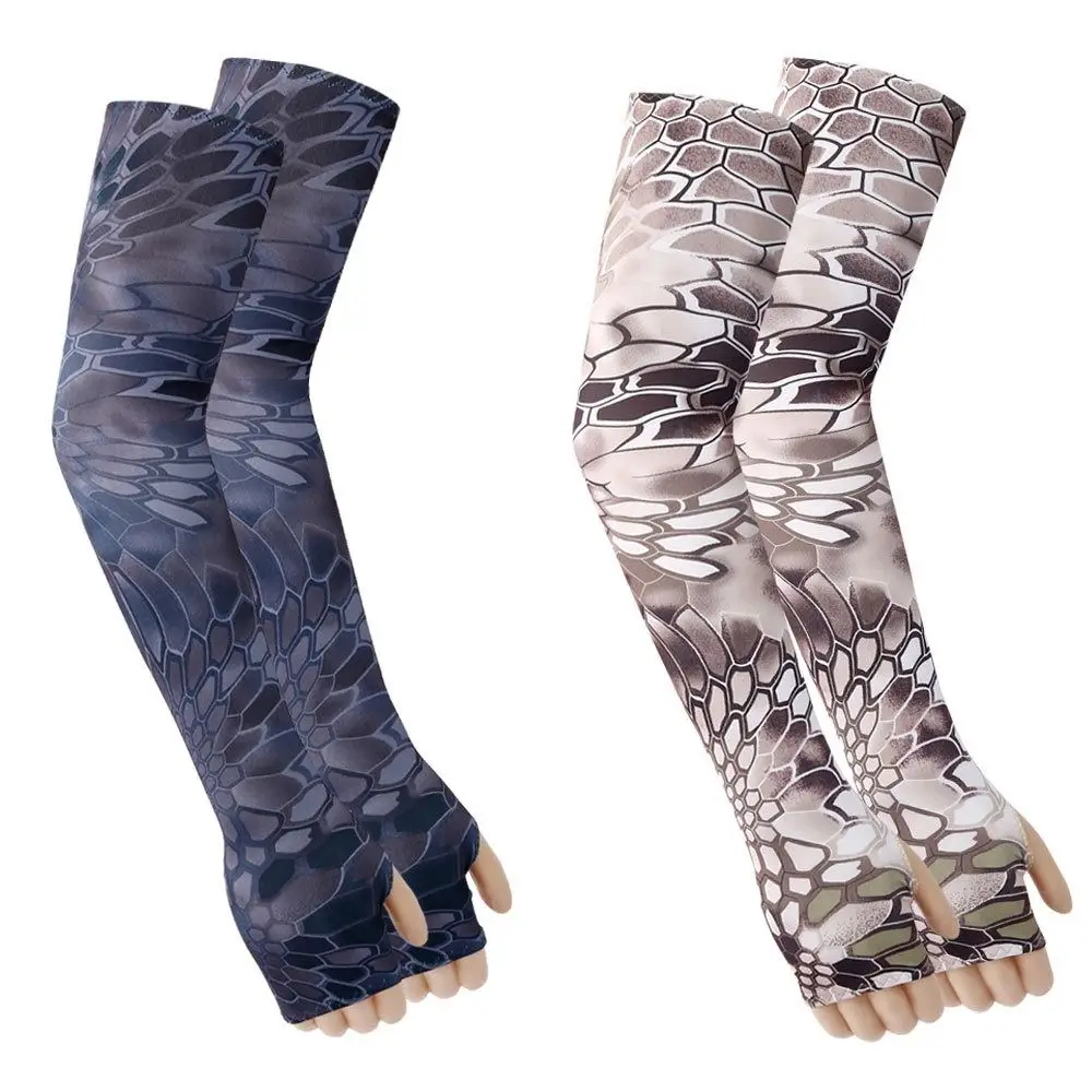 Mangas largas para conducción de baloncesto, mangas de protección solar para pesca, manga de seda helada, mangas de brazo de camuflaje, mangas refrescantes