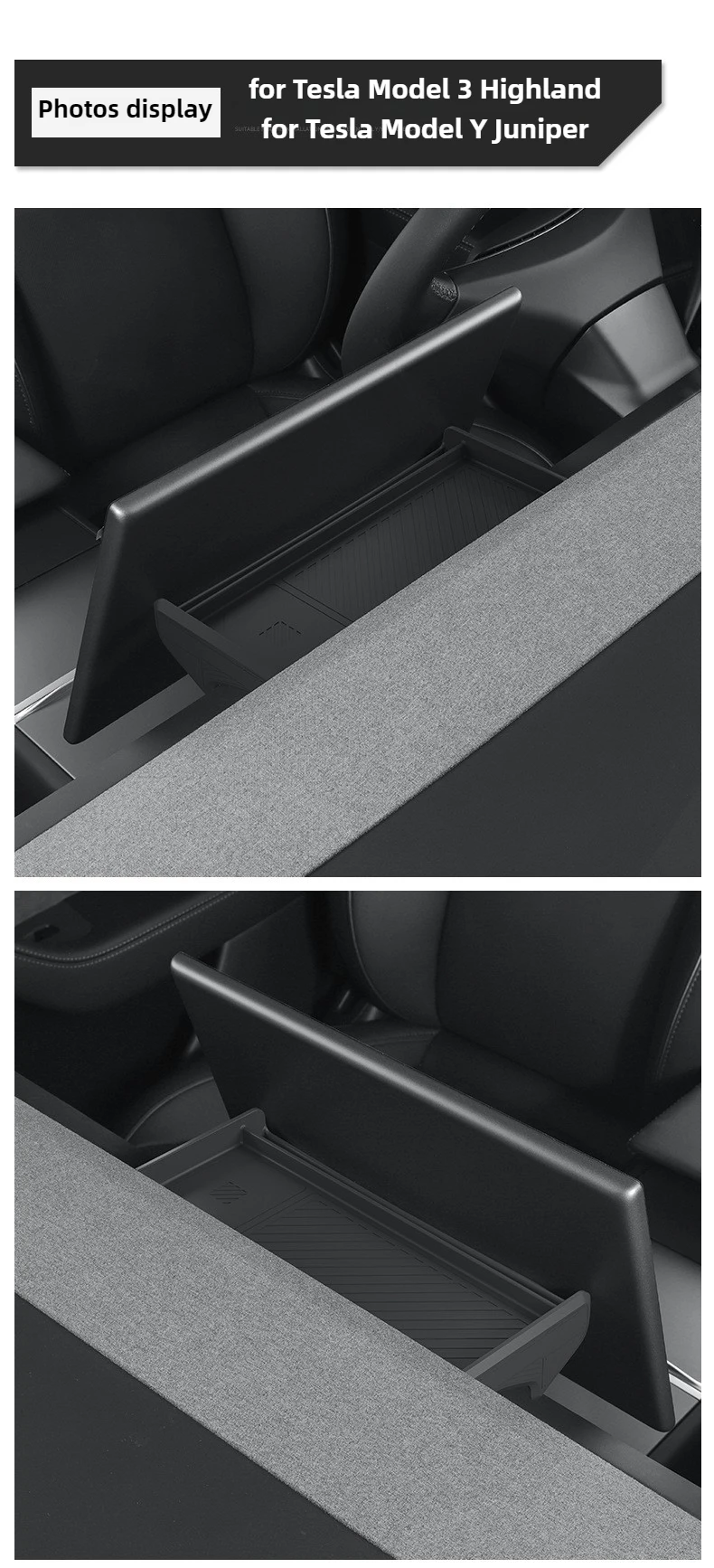 Aufbewahrungsfach für Tesla Model Y YL Juniper 2025 Model 3 Highland, Aufbewahrungsbox für den hinteren Bildschirm, Armaturenbretthalterung, Taschentuchbox, ECT-Panel – Detail 11