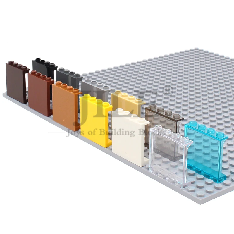 10 個 MOC 透明 ABS ガラスタブレットパネル 1x4x3 窓壁ビルディングブロックレンガハウスアーキテクチャおもちゃと互換性あり