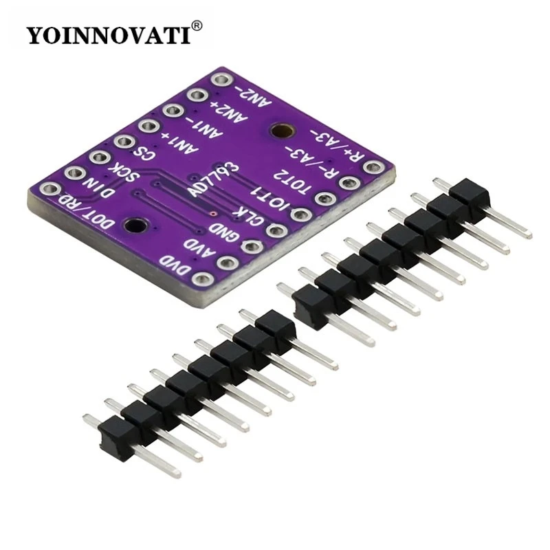 AD7793BRUZ 24-bit ADC Instrumentation Amplifier and Reference 3-channel 2.7-5.25V Low Noise Low Power Consumption