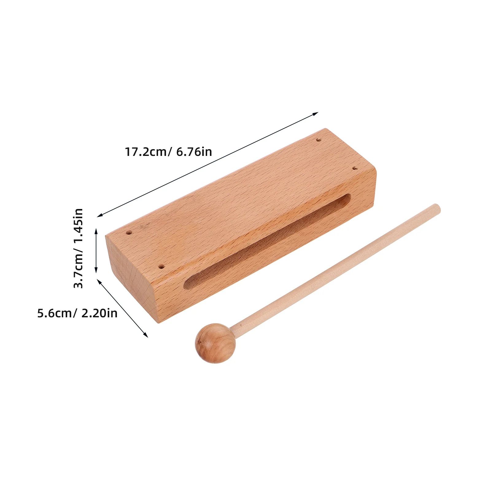 1 قطعة كتلة الخشب Claves آلة موسيقية لتعليم أورف إيقاع التدريب الفصول الدراسية الاهتمام قرع اليد للأطفال #6