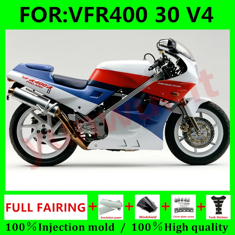 Motorcycle ABS Fairing Bodywork KIT Fit For Honda VFR400 NC30 1988
