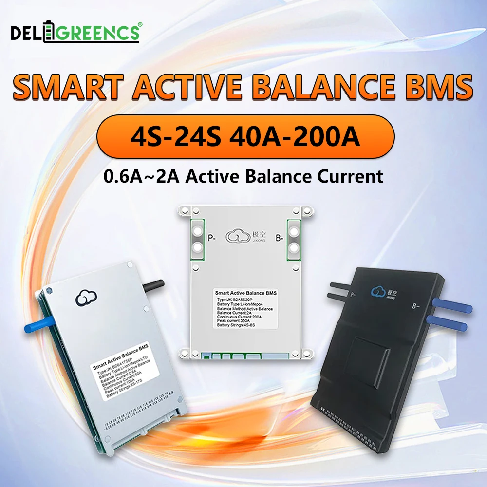 

JIKONG JKBMS JK-PB2A16S20P 8S 16S 20S 24S 12V 24V 48V Active BMS 40A 60A 100A 200A 300A Lifepo4 Li-Ion JK-PB2A16S20P Smart BMS