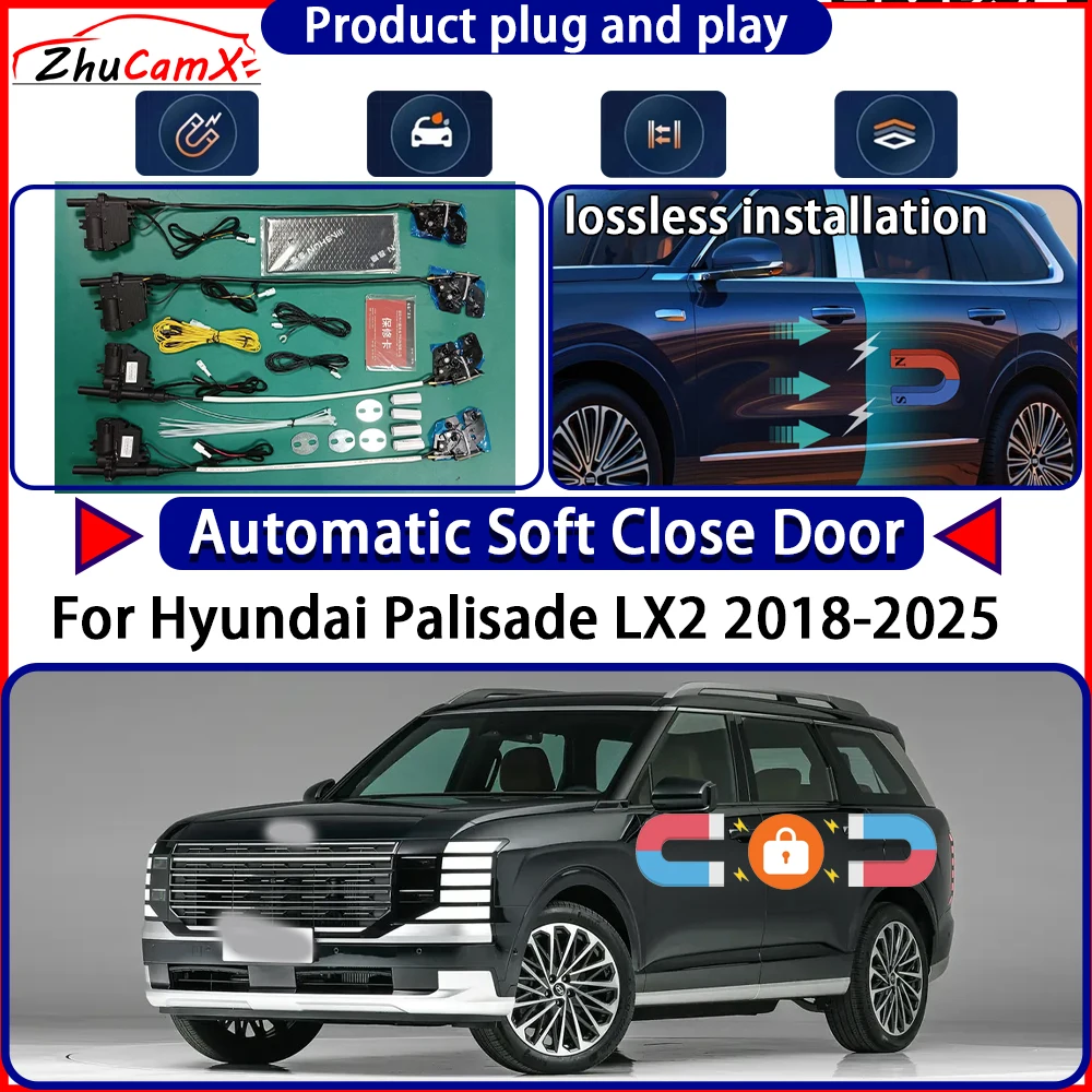 Electric Door Lock Actuator for Hyundai Palisade LX2 2018-2025 Soft Close Door Kit Power Latch System Auto Pull Door Easy Close