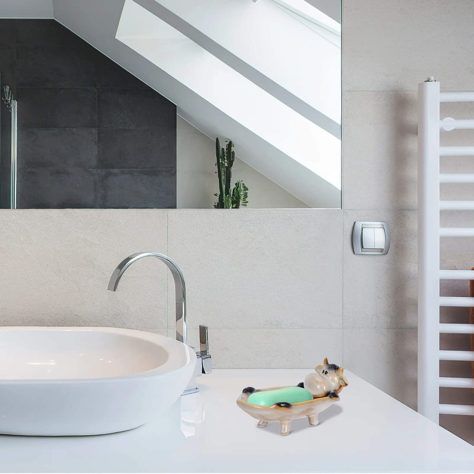 

Ceramic Soap Dish Animal Design Soap Holder Bathroom Storage Box Small Tray Practical Bathroom Supplies