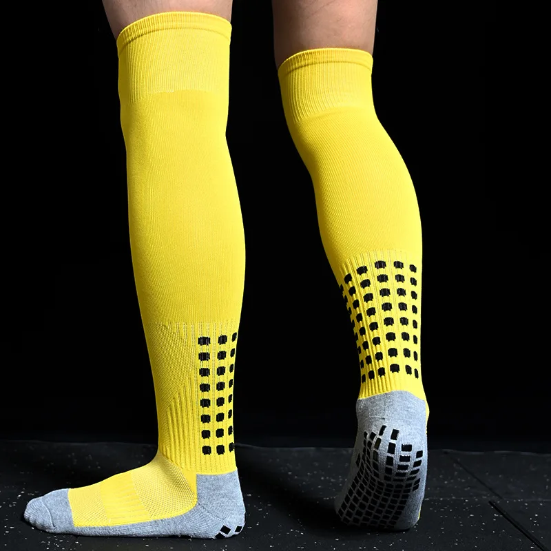 Calzini calzini lunghi da calcio sport uomo donna impugnatura antiscivolo in Silicone lungo da calcio