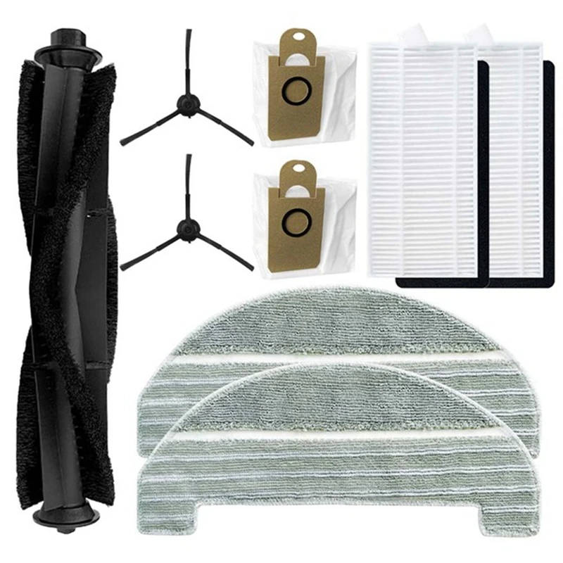 Rodillo autovacío para Ihome Autovac Nova, filtro de pila, paños de mopa, bolsa de polvo, Kit de piezas de repuesto para Robot aspirador