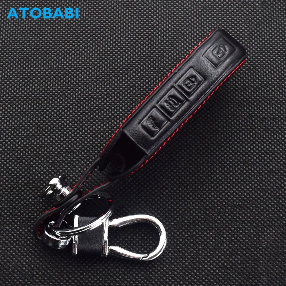 

Кожаный чехол для автомобильного ключа ATOBABI, брелок для Kia Sportage Niro Cerato Telluride K3 Soul Forte, 4 кнопки, умный безключевой пульт дистанционного управления