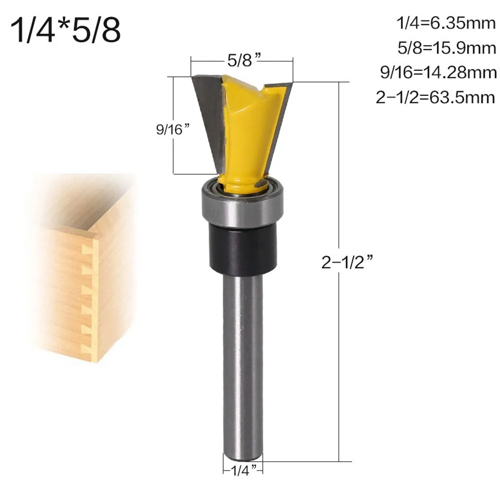 1/2pcs 14 Degrés 1/4 Pouces Tige Queue D\'aronde En Carbure Routeur Gravure Fraise à Bois Outils de Coupe