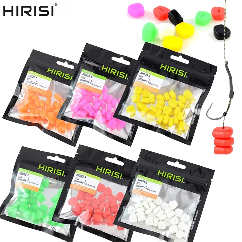 2026 Hirisi 30 unidades/paquete Señuelos de maíz portátiles para pesca de carpa, blandos, artificiales, multicolor, tipo pop-up