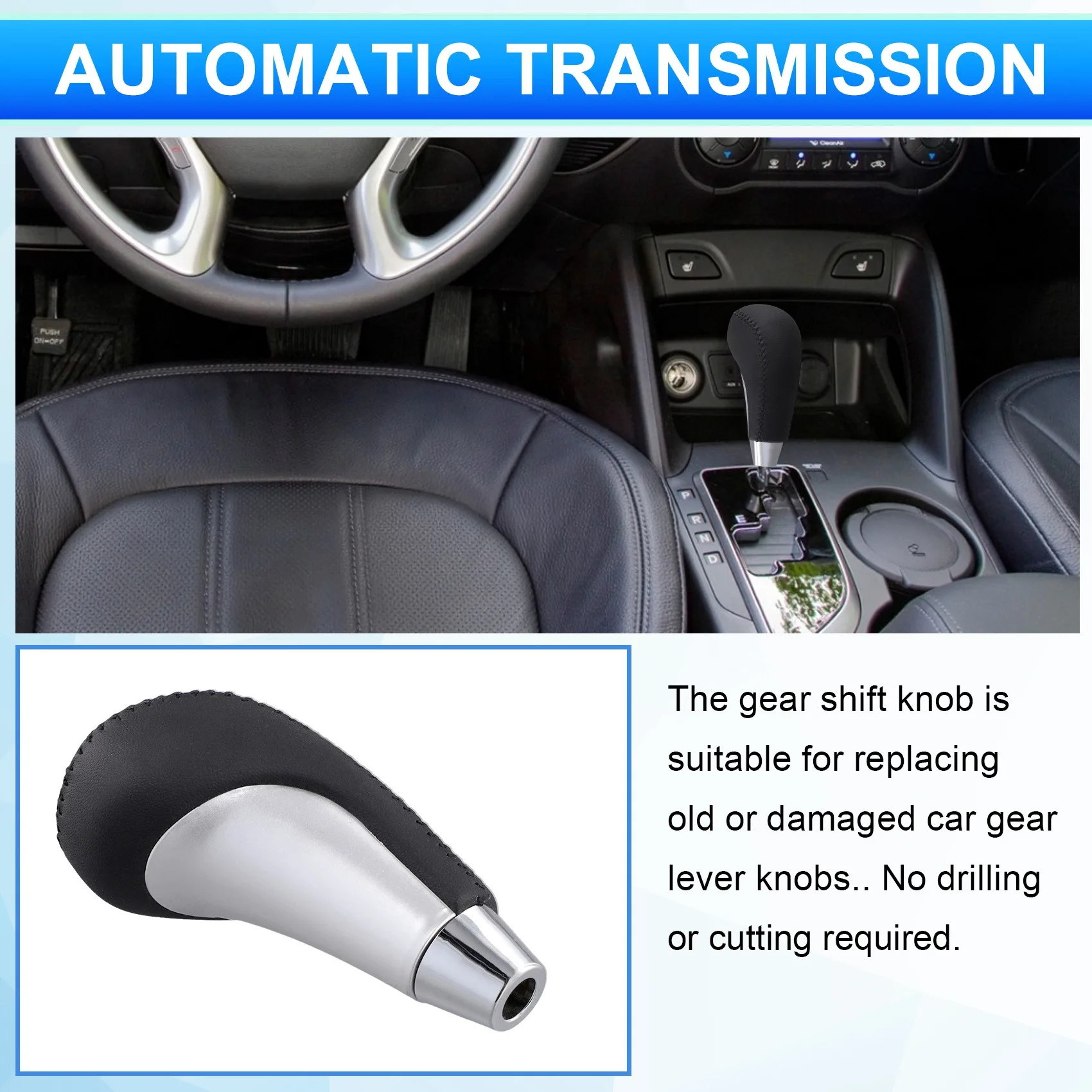 Automatic Transmission Gear Shift Knob Shift Knob Lever For Hyundai Tucson IX35 2010-2014 Kia Sorento 46720-2S200B1 view 5