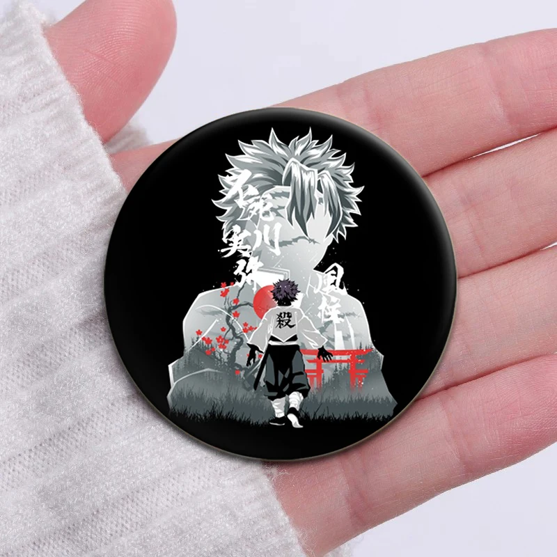 انمي ياباني شيطان القاتل صفيح دبابيس شخصية أيقونة شارة اليدوية صفيح دبابيس على ظهره الملابس الديكور الهدايا