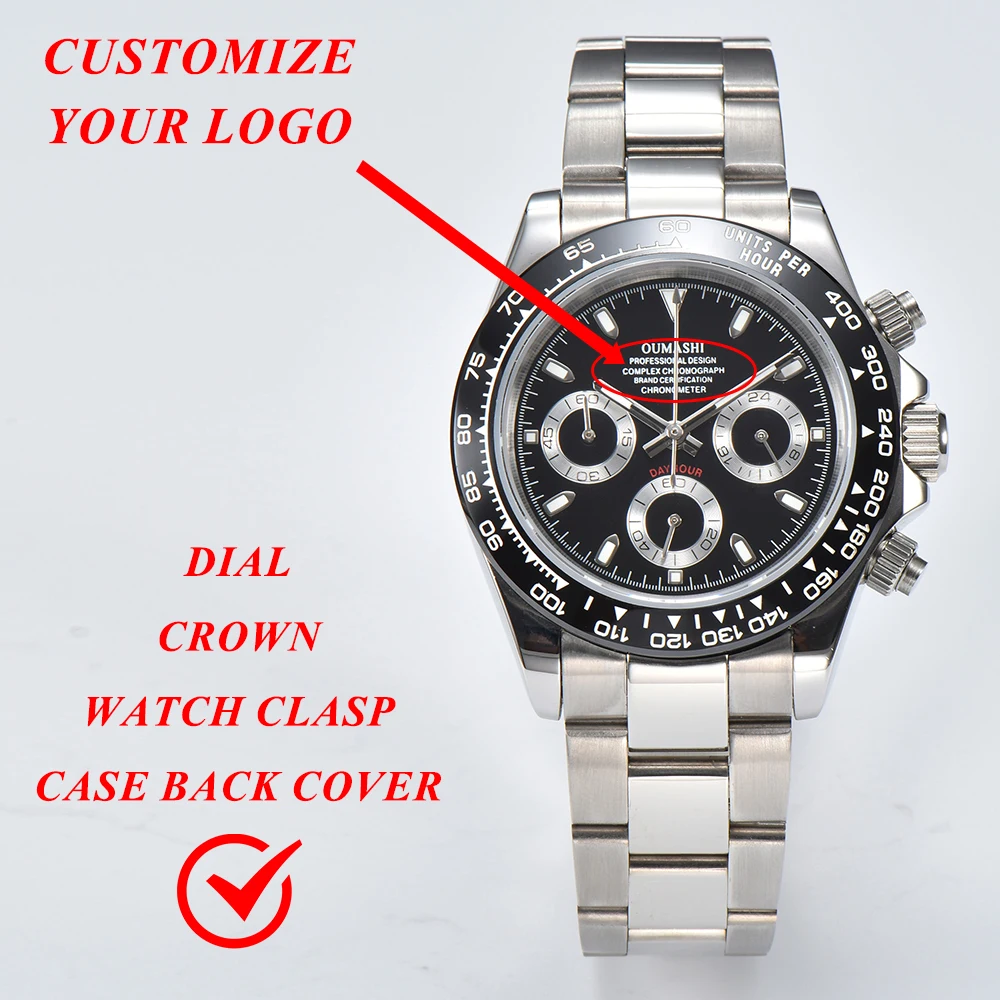 VK63 watch men's luxury watches Sports Quartz Watch Sapphire multifunctional Mechanical timing watch for vk63 Movement