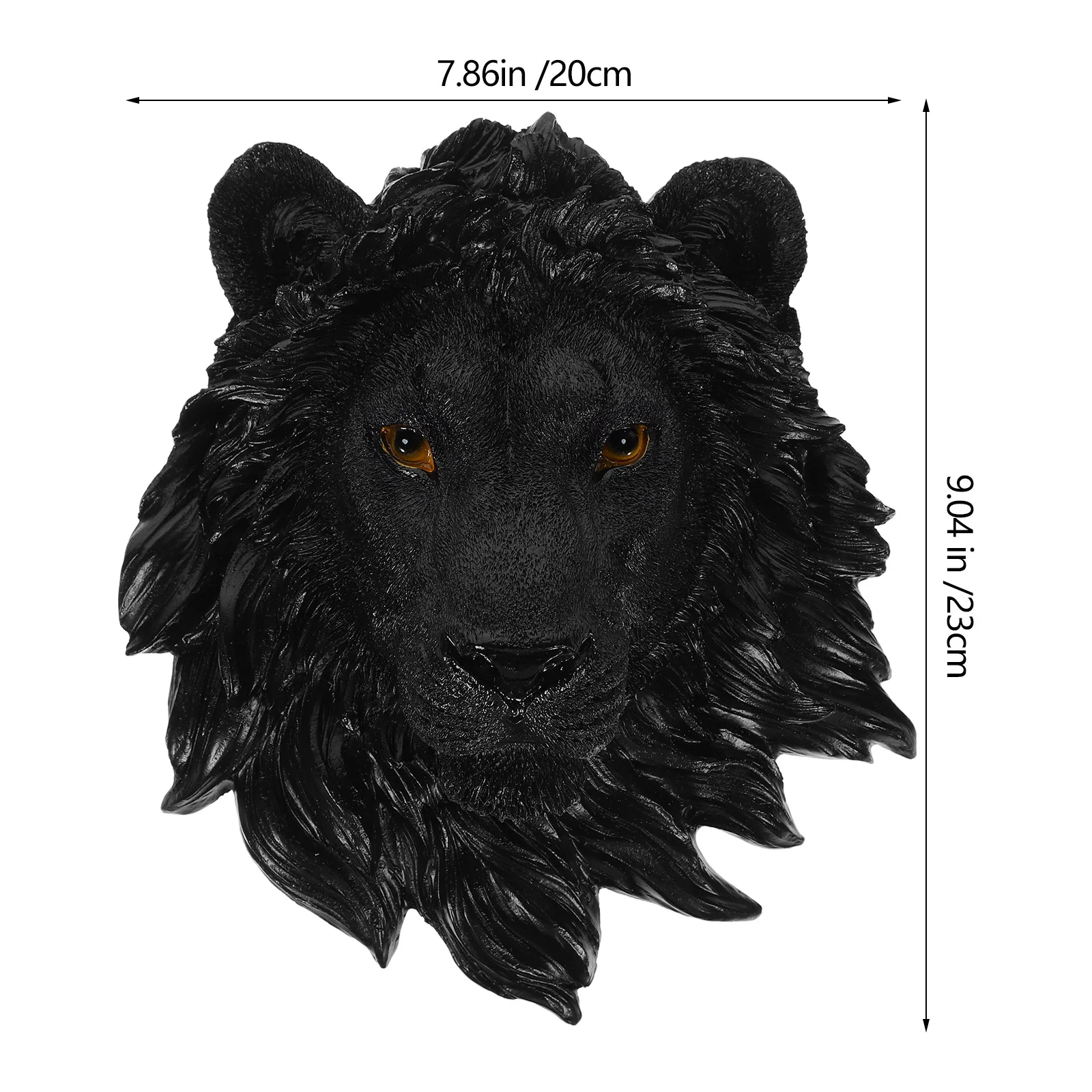 Manual Lion Head Decoration Office Turban Headband Desktop Bulldog Natural Resin Animal Sculpture Wall