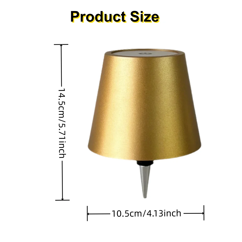 Creative Touch Control LED Wine Bottle Lamp Vases Decor Table Lamp Rechargeable Ambient Night Light for Bar Club Cafe Hotel Home