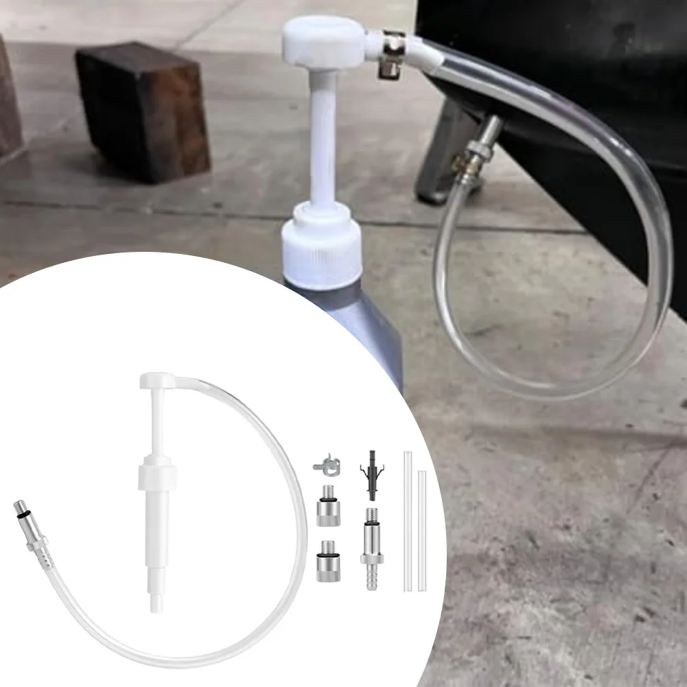 طقم مضخة زيت المحرك الخارجي البحري 8 سي سي مع خرطوم مشترك دوار معدني ومحولات متعددة لزيت التروس ومواد التشحيم