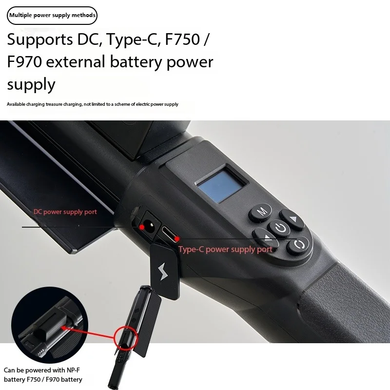 LUXCEO-Mini metal bola cabeça, frio e sapata quente montagem, 1/4 no parafuso, suporte para Mic, câmera DSLR, monitor de luz LED, P200