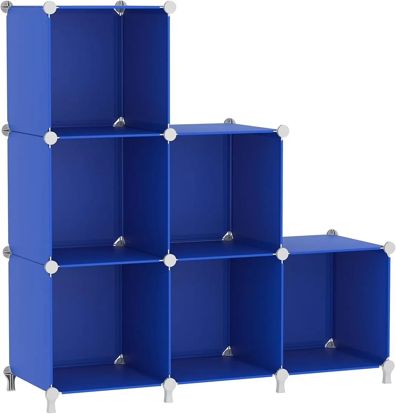 

Cube Storage Organizer, 6 Cube Closet Organizers and Storage Shelves, DIY Stackable Bookshelf for Bedroom, Home, Admiral Blue