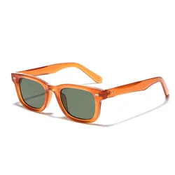 Lunettes de soleil carrées rétro pour femmes et hommes, RiSALE, nuances orange, lunettes de mode, lunettes de soleil de luxe, UV400, marque, Oculus, Gafas