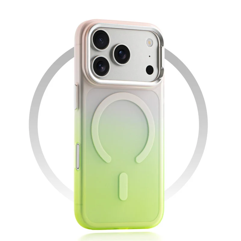 

Matte Ultrathin Gradient Color Magnetic Hard Case For iPhone 17Pro Max 17Pro 16Pro 15Pro Max For Magsafe Metal Lens Frame Cover