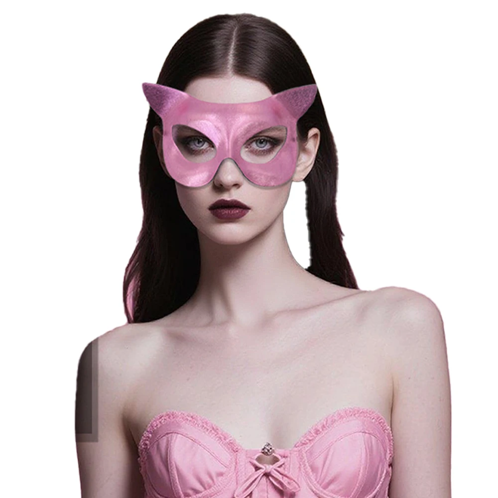 Masque facial de chat Sexy pour femmes, demi-masques d'oeil de renard Animal Cosplay, mascarade de carnaval d'halloween, accessoires de Costume de fête