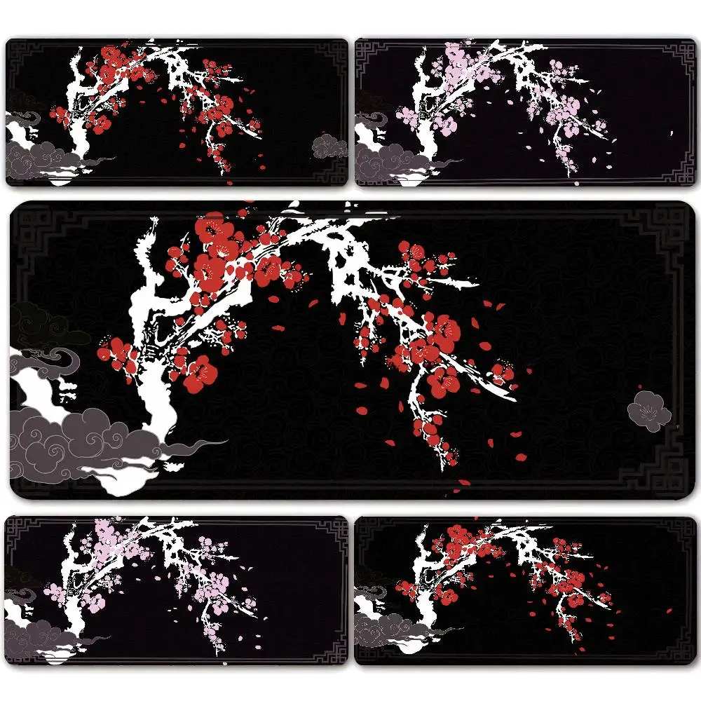Mouse Pad Japanese Style Larger Mousepad Flower Xxl Gaming Keyboard Computer Desk Mat Accessories Game Mause Ped Office Carpet