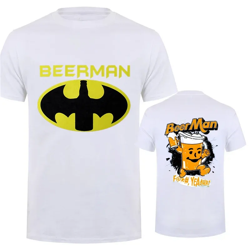 Men's Beer Man Printed T-Shirt Oversized Classic  Funny Novelty Drinking   Graphic Tees for Men Summer Tops image 2
