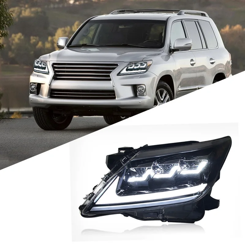 

Подходит для 07-15 Lexus LX570, фара в сборе, модифицированная светодиодная дневная ходовая фара Lexus, указатель поворота для ходовой воды