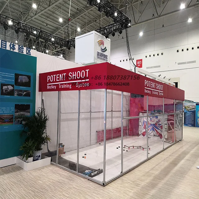 Smart Data Analyzer Ice Hockey Shooting Center Simulated Ice Surface Hockey Training Potent Shooting