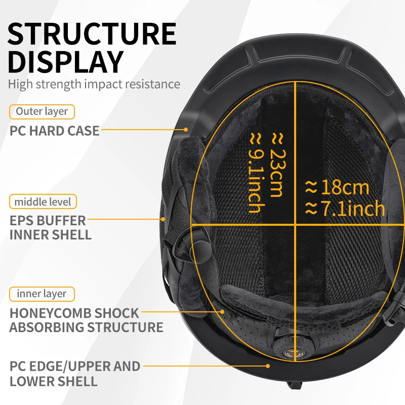 Eastinear의 새로운 남녀공용 스키 헬멧, 야외 전문 성인 스포츠 스키 안전 장비, 싱글 및 더블 보드 스키 헬멧