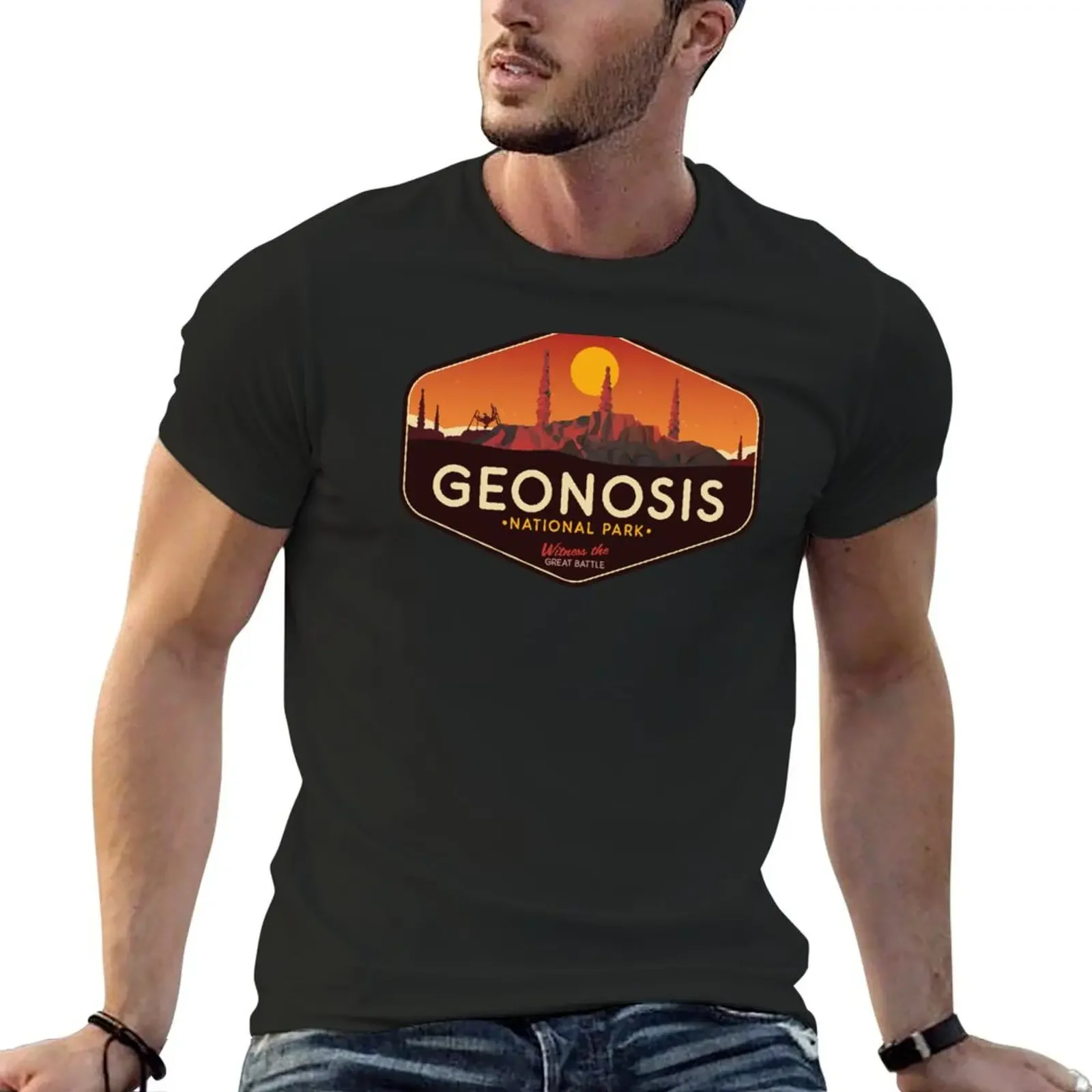 Geonosis National Park - Witness the Great Battle! T-Shirt vintage graphic tee oversized graphic tee t shirt men