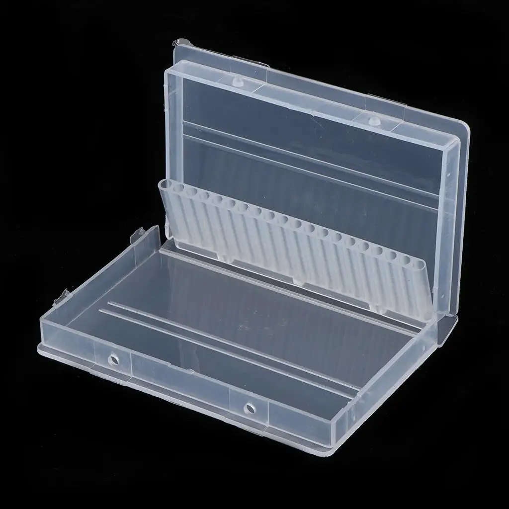 Plastic Houder Stand Draagbare Manicure Slijpkop Vitrine Box