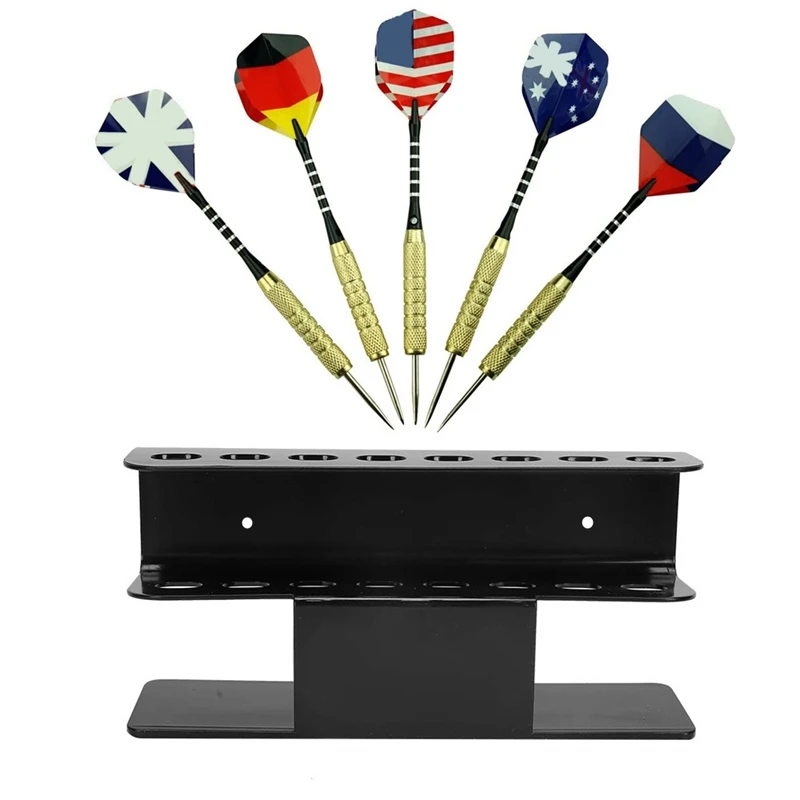 Acrylic Dart Stand With Non-Slip Feet, Accommodates 8 Steel Darts / Soft Tip, Compatible With Most Types Of Darts