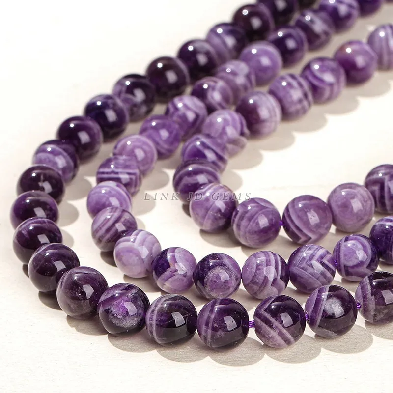 Natural Dark Purple Dream Amethysts Beads Loose Spacer 4 6 8 10 12mm Healing Stone For Jewelry Making Diy Bracelet Accessory