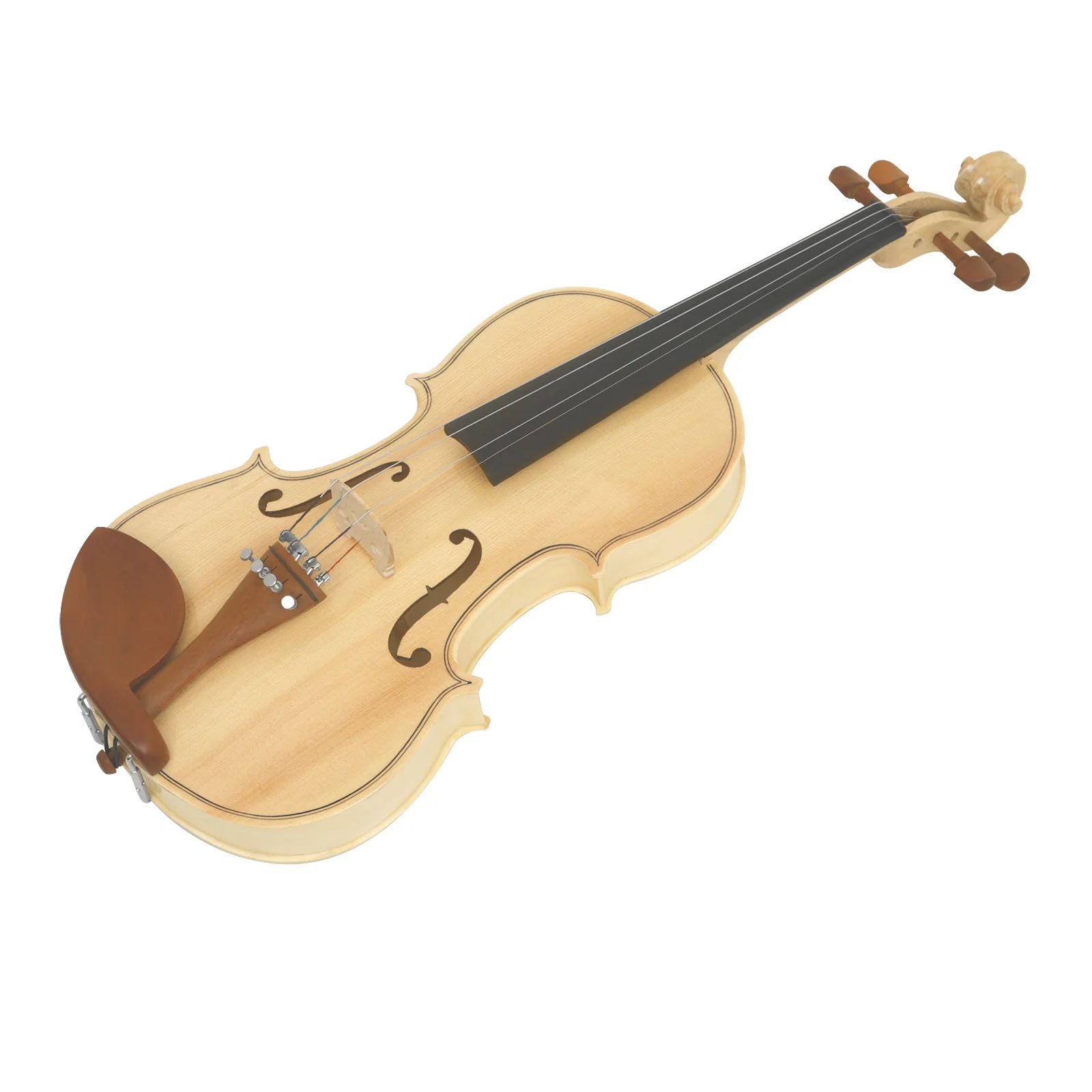 4/4 Violin Spruce Top Maple Craft Tiger Stripe Ebony Parts Handcrafted 4/4 Violin with Spruce Top for Beginners Professionals