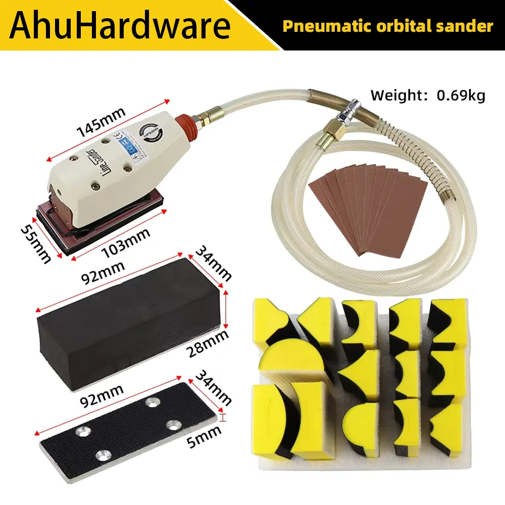 2026 Multifunctional Pneumatic Orbital Sandpaper Machine Wire Drawing Machine Reciprocating Special-shaped Grinding Machine