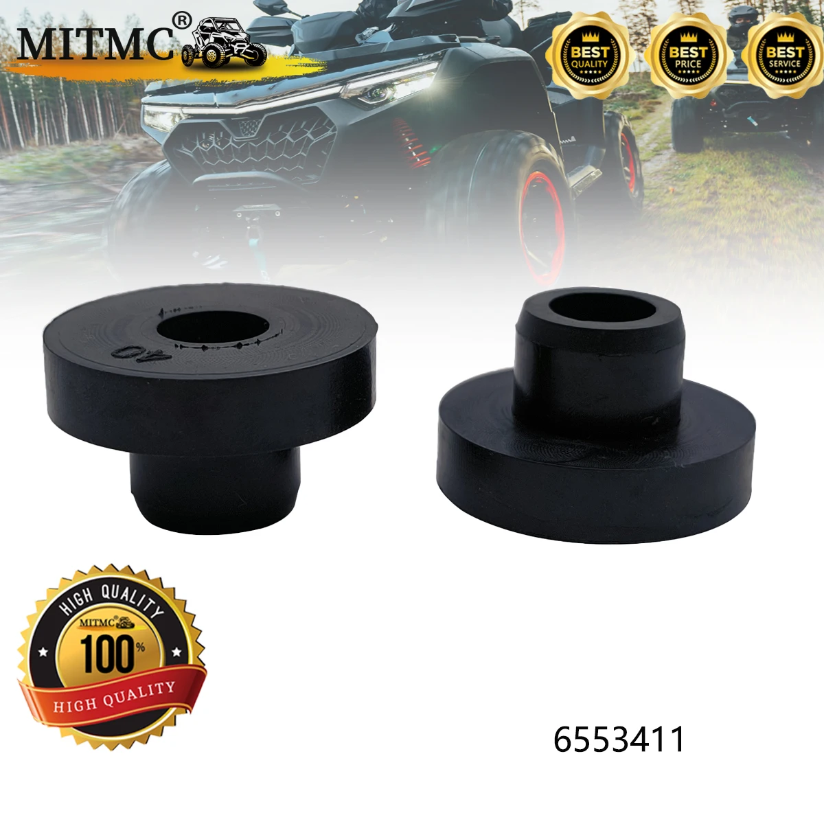 Rubber Bushing 6553411 Compatible with Bobcat Skid Steer Loader A220 A300 A770 MT50 MT52 MT55 S100 S130 S150 S160 S175 S185 S205