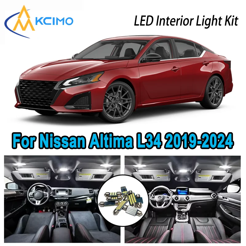 

Premium Bright LED Interior Light Kit for Nissan Altima L34 2019-2024 2021 2022 Dome Map Trunk Car Lamps with Canbus No Error